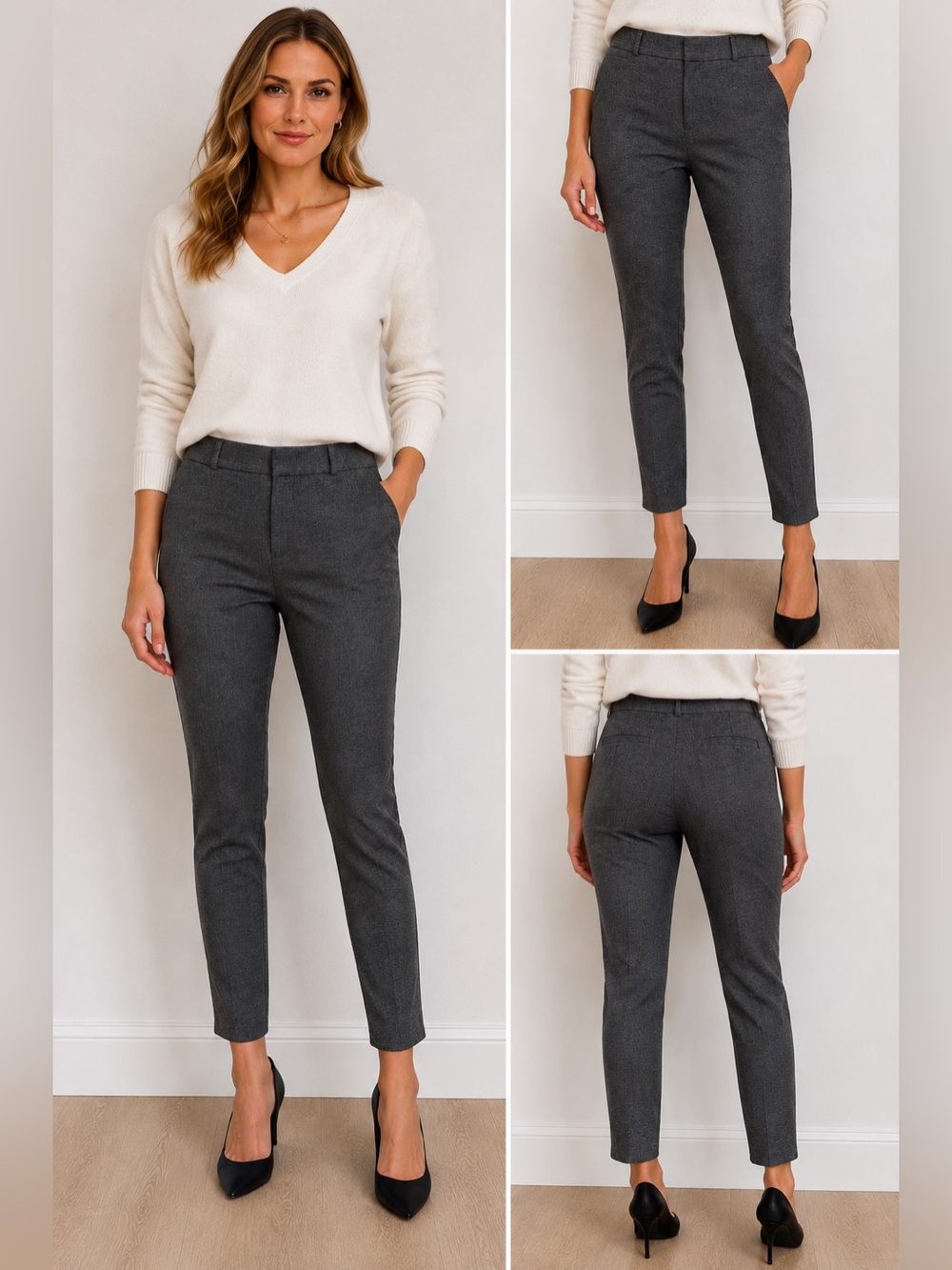 Banana Republic Sloan Gray Ankle Pants - Size 6
